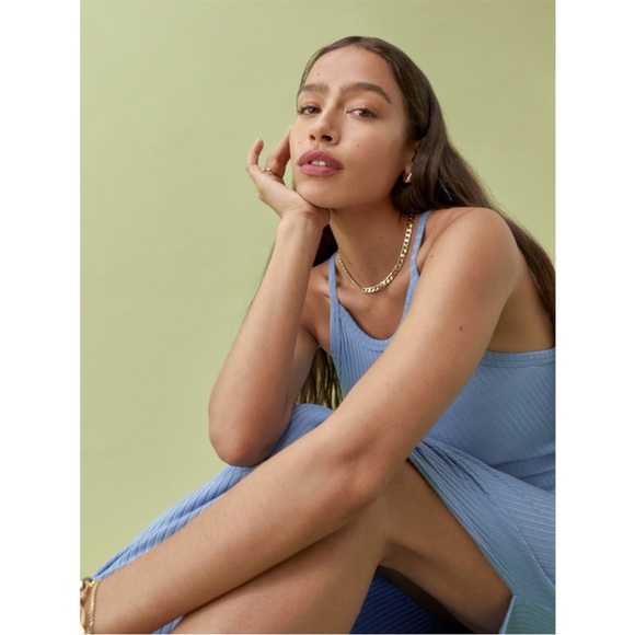 NEW Reformation Jael Dress Parisian Blue XL - Picture 8 of 12